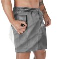 thumbnail image 5 of DDAPJ pyju Birthday Gifts! Men's Drawstring Running Shorts Breathable Mesh Workout Shorts Gym Training Athletic Short Pants with Towel Loop Gray XL, 5 of 7