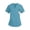Blue #4, variant on Scrubs for Women, V-Neck Tops Soft Stretch Women's Tops Turquoise 2XL