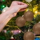 thumbnail image 4 of Adornos navideños de 5 pulgadas - Bolas de purpurina irrompibles para árbol/corona, paquete a granel de bolas colgantes de plástico, decoración navideña para fiestas y hogar (marrón), 4 of 4