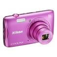thumbnail image 3 of Nikon Coolpix S3700 20.1 Megapixel Compact Camera, Pink, 3 of 6