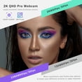 thumbnail image 4 of 2K USB-C Webcam with Ring Light/Fill RGB Light, Privacy Cover, Built-in Dual Microphone, 65° FOV, Plug &  Gaming Streaming Computer Web Camera for Laptop, Desktop, PC, , Zoom, 4 of 8