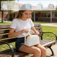 thumbnail image 6 of Btomtd Lunch Box for Women, Floral Pattern Insulated Portable Lunch Bag, Large Capacity Lunch Tote for Students, Office, Picnic, Outdoor, White, 6 of 6