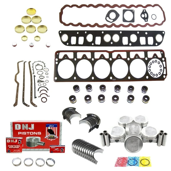 DNJ EK1120 Engine Rebuild Kit Fits Cars & Trucks 1991 Jeep Cherokee Comanche Wrangler 4.0L OHV L6 12V 242cid VIN S