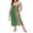 Green, variant on Michellecmm Women's Knit Long Dress Sleeveless Stripes Print Side Slit Dress