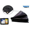 Harpster Tarps 10 ft. x 10 ft. Heavy Duty 6 oz. Black Poly Tarp 12 Mil Thick