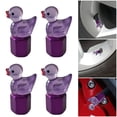 thumbnail image 4 of 4 Pack Cute Duck Glow in The Dark Tire Valve Caps Auto Tire Valve Stem Caps Decorative Tire Valve Caps for Cars Motorcycles and Bicycles (Purple Pink), 4 of 11