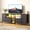 Black for 70" TVs, variant on Bestier LED TV Stand Entertainment Center for TVs up for 55 60 65 inch TV Console Table with 2 Storage Drawers,Carbon Fiber Black
