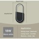 thumbnail image 4 of Lámpara de pared LED Aplique de pared interior, Lámpara de pared LED moderna 18W Blanco cálido 3000K, Lámpara de interior de hierro y aluminio 900LM AC180-265V para sala de estar Dormitorio Pas, 4 of 5