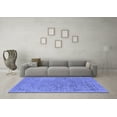 thumbnail image 3 of Ahgly Company Indoor Square Oriental Blue Industrial Area Rugs, 5' Square, 3 of 4