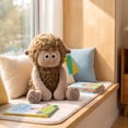 thumbnail image 5 of Brown Lamb Stuffed Animal, Lamb Plush, Cuddle Companion, Nursery Decor, 16X10 Inch Soft Plush Furry Lamb Doll Plush Fleece Hugging Plush for Sheep Lovers As Birthday Gift, Kids, 5 of 6
