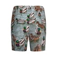 thumbnail image 2 of Lsque Mallard Ducks Swimming Mens Sleep Pajama Shorts,Short Pajama Pants, Cotton Ultra-Soft Knit-XX-Large, 2 of 9