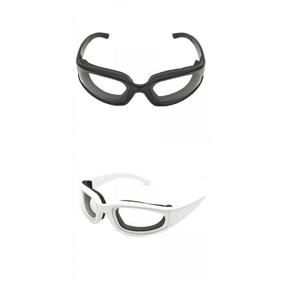 2 gafas de cebolla a prueba de viento, gafas sin lágrimas, utensilios de cocina para cocinar Blanco negro jinwen gafas de cebolla cortada