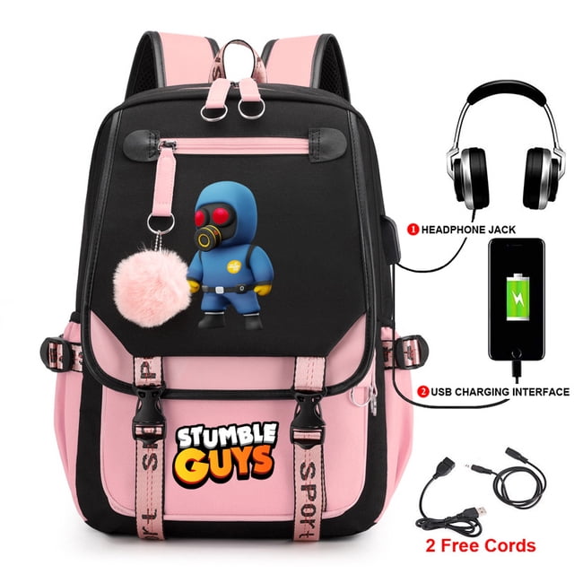 Tripping Peoplestumble guysSurrounding the Game Backpack Student Schoolbag Fashion BackpackUSBComputer Bag 19 Average Size