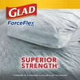 thumbnail image 4 of Glad Trash Bags, ForceFlex Tall Kitchen Drawstring Garbage Bags, Fresh Clean, 13 Gal, 40 Ct (Package May Vary), 4 of 5