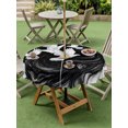 thumbnail image 4 of Outdoor Tablecloth with Umbrella Hole for Patio/Picnic/Party/Camping, Modern Aesthetic Girl Waterproof Table Cloth Round Cover Washable, Abstract Vintage Long Hair Girl Pigeon (Dia 60"), 4 of 9