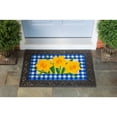 thumbnail image 4 of Evergreen Buffalo Check Daffodils Indoor Outdoor Natural Coir Doormat 1'4"x2'4" Yellow, 4 of 4