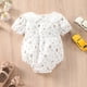 thumbnail image 5 of Gibobby Ropa Para Bebe Recién Nacido bebé niñas Floral Primavera Verano Floral manga corta lindo cuello Bosyduit ropa(Blanco, 12-18 Meses), 5 of 5