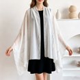 thumbnail image 2 of Women Chiffon Shawls and Wraps for Evening Dresses, Floral Sheer Cape Poncho Cover Up Beach Silk Scarf Elegant Wedding Party Stole, 2 of 5