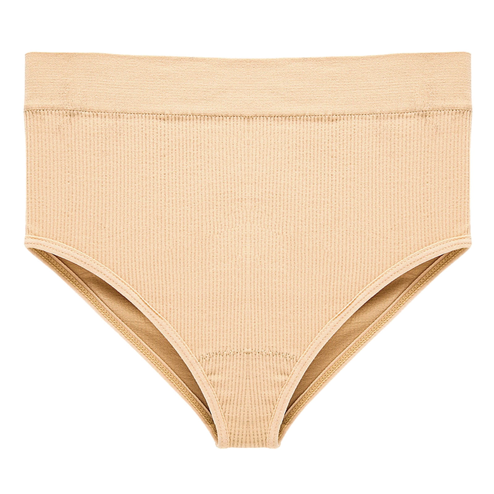 LEEy-world Seamless Underwear for Women Waist Of Pure Cotton Underwear  Women Contracted Comfortable Breathable Fork Girls Briefs Beige,XL