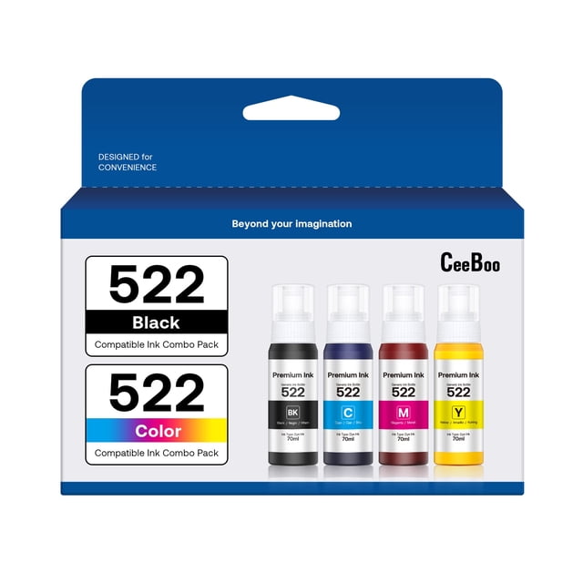 Botella de recarga de tinta CEEBOO 522 de alta capacidad para Epson ET-2803