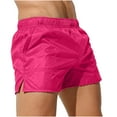 thumbnail image 5 of THDHVS Swim Trunks Men,Swim Shorts Men,Solid Color Swim Trunks with Mesh Pockets Elastic Waist for Sports Hot Pink, 5 of 7