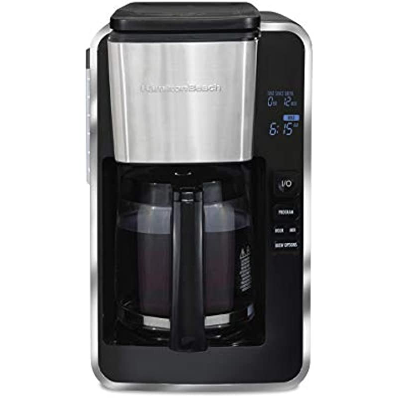 Hamilton Beach FrontFill Deluxe 12Cup Programmable Coffee Maker, Black