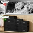 thumbnail image 6 of Stackable Storage Drawers Narrow Closet Organizers and Storage Fabric Black 2, 6 of 17