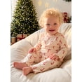 thumbnail image 5 of Loicainy Baby Toddler Girl Christmas Outfit 6 12 18 24 Months 2T 3T 4T 5T Candy Cane Long Sleeve T-shirt and Pants Clothes Set, 5 of 9