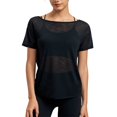 thumbnail image 3 of Womens Open Back Workout Top Twist Back Backless Athletic Shirt Breathable Summer Yoga Running Gym Activewear, 3 of 8