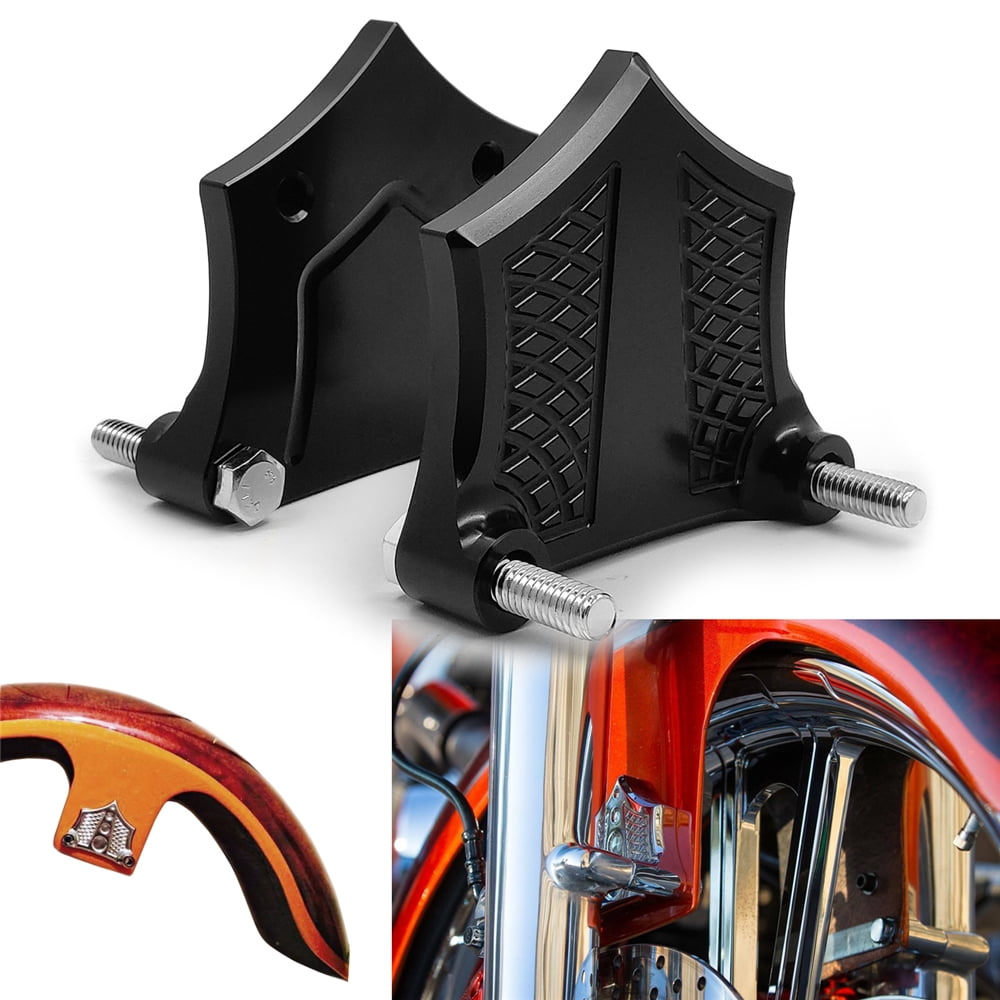 HTTMT CHROMEEO Black Contrast Fender Compatible With Spacer HARLEY