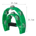 thumbnail image 4 of Musical Tambourine Handbell with Double Row Metal Jingles Percussion Drum Party Gift Percussion Instruments green, 4 of 8