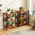 thumbnail image 2 of Gymax 2PCS 3-Tier Bookshelf Industrial Bookcase w/ Heavy-Duty Metal FrameBook Holder, 2 of 10