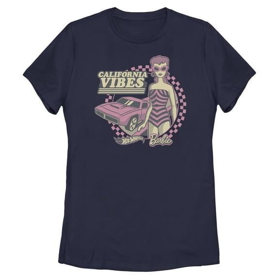Womens Mattel Hot Wheels and Barbie California Vibes T Shirt