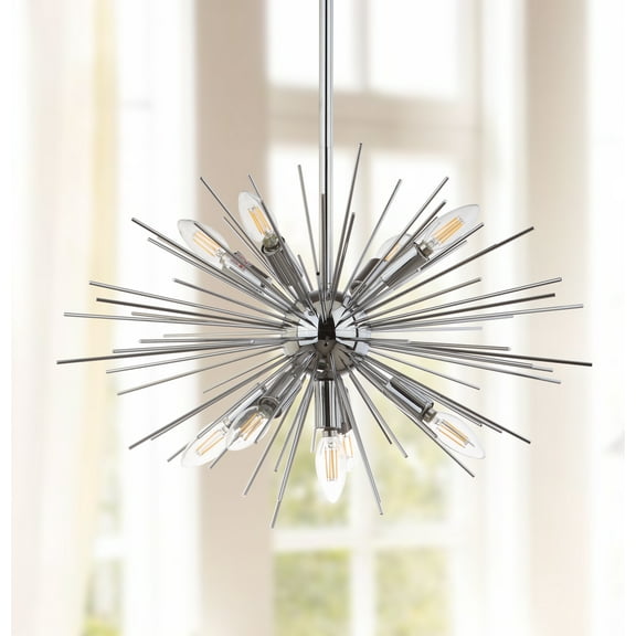 Safavieh Willa 9-Light Modern Glam Spiked Pendant, Silver