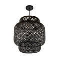 thumbnail image 2 of kusrkot Modern Bamboo Pendant Ceiling Light Fixture E27 Rattan Lighting Hanging Lamp L, 2 of 9