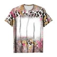 thumbnail image 4 of Raeneomay Tunic Casual Tops Oversized T Shirts Women's Casual Retro Style Casual Printed Short Sleeve Blouse V-Sleeve Blouse/Shirt, 4 of 4