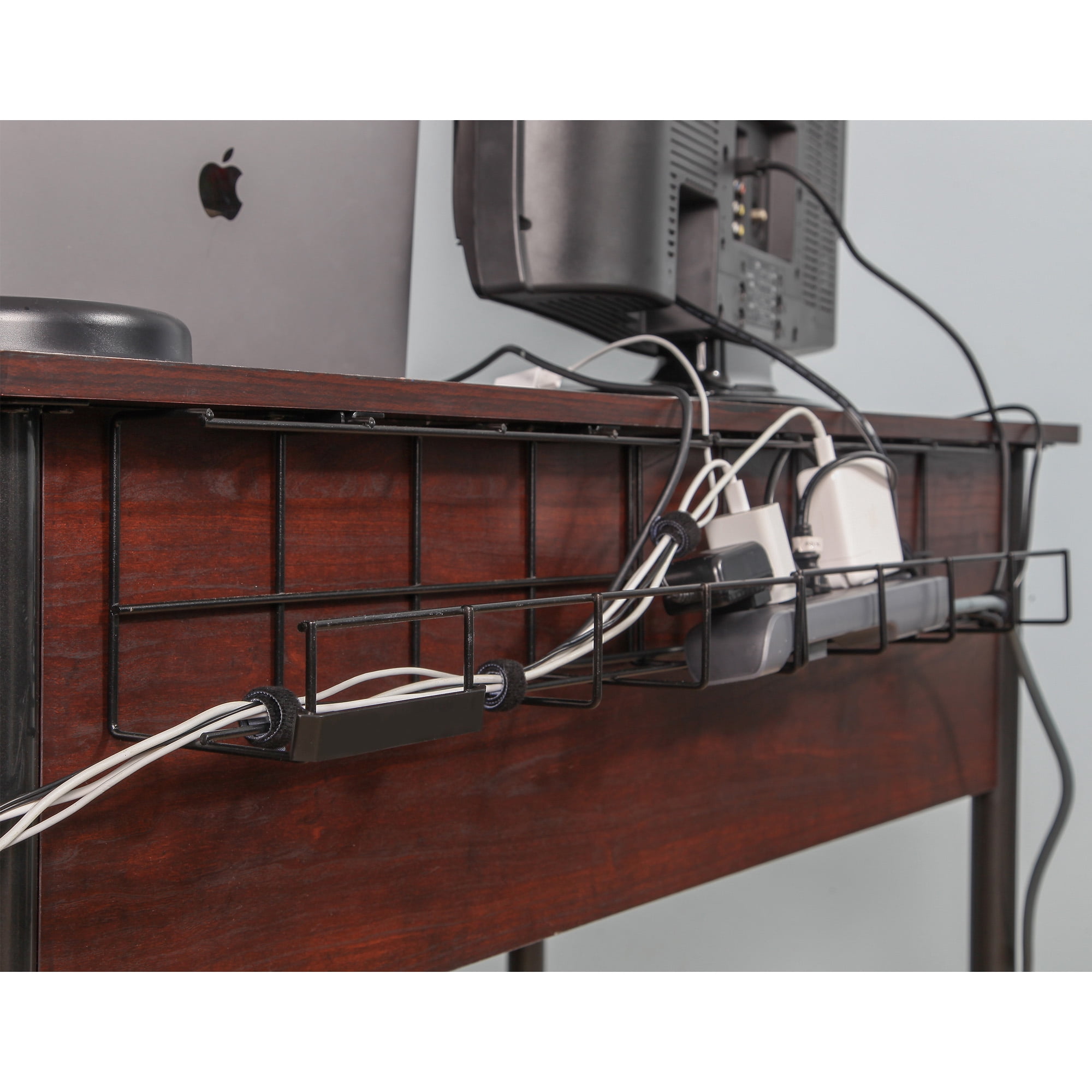 Wire Tray Desk Cable Organizer - 32" Open Slot Raceway by Edison Supply (1 Pack)