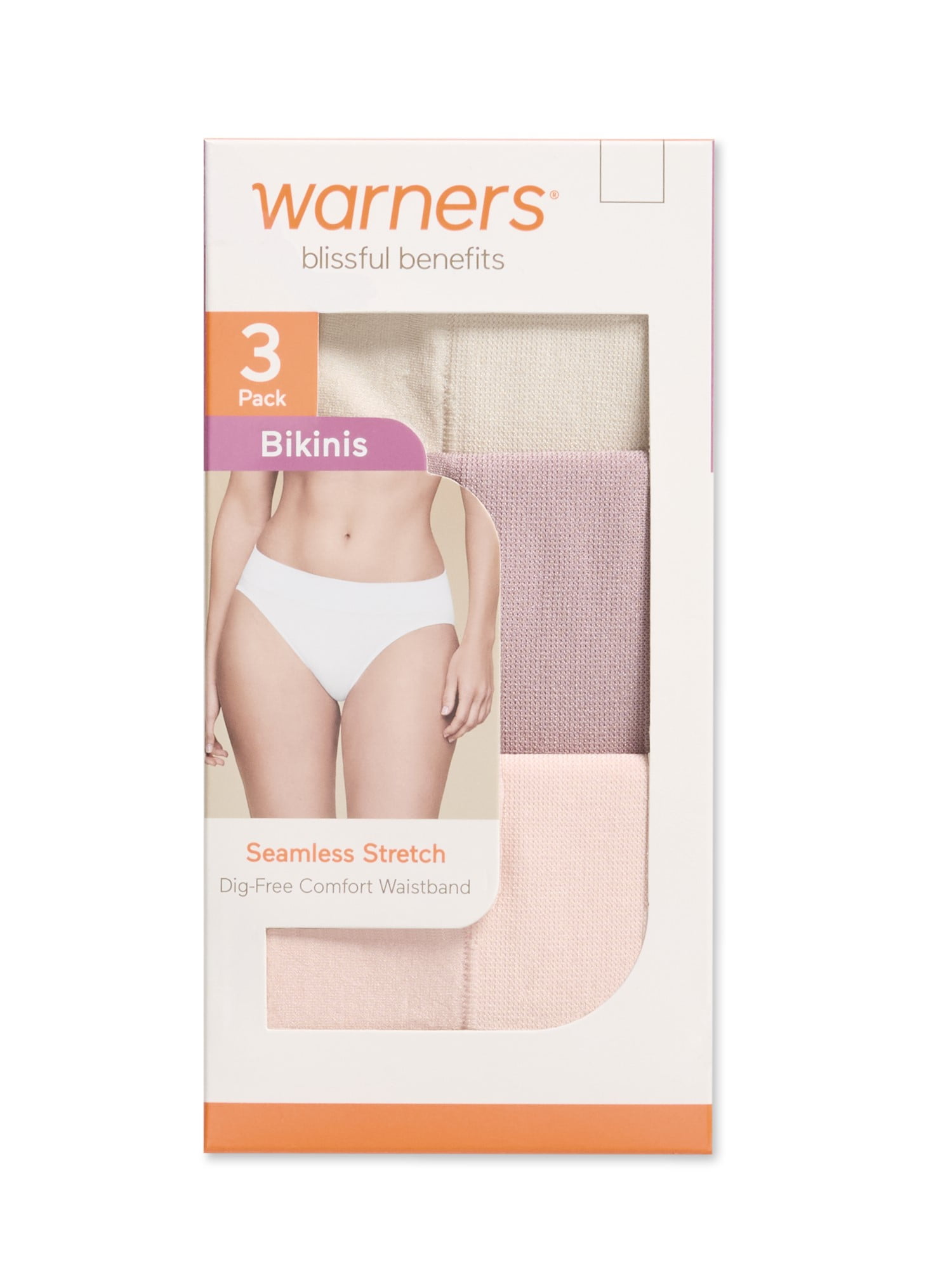Warners® Blissful Benefits No Pinching No Problems® Dig-Free Seamless Stretch High-Waist Brief 3-Pack