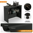 thumbnail image 2 of Ktaxon 45" Foldable Commercial Bar Table, Portable Mobile Bartending Station for Events,  Pop-Up Bar with Skirt for Outdoor/Indoor - Black, 2 of 7