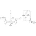 thumbnail image 2 of Elkay LK940GN05T4H Elkay Scrub/Handwash 8" Centerset Wall Mount Faucet w/5" Gooseneck Spout 4" Wristblade Handles 1/2in Offset Inlet, 2 of 3