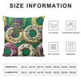 thumbnail image 5 of PHYHOO Happy Mardi Gras Throw Pillow Cover, Holiday Party Cushion Case Decoration for Sofa Couch, 5 of 5
