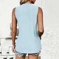 thumbnail image 7 of Sngxgn Womens Tank Tops V Neck Summer Sleeveless Ribbed Button Spring Casual Shirts(Sky Blue,S), 7 of 7
