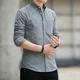 thumbnail image 2 of Camisas y blusas para hombre con bolsillos, ropa de manga larga, camisa de vestir blanca, lisa, formal, de oficina, de diseñador, moda 2024, 2 of 5