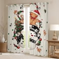 thumbnail image 2 of Feelyou Child Christmas Snowman Blackout Curtains Set of 2 (52x84 Each), Kawaii Gingerbread Man Window Curtains, Retro Xmas Tree Curtains and Drapes, Blackout Curtains Room Decor, 2 of 6