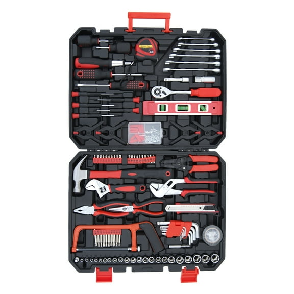 Hantinstom 237-Piece Household Tools Kit Essential Home Repair Set with Plastic Toolbox