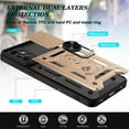 thumbnail image 4 of Samsung Galaxy A32 Case, Galaxy A32 4G Case, Dteck [Military-Grade] [360 Ring Kickstand & Slide Camera Protector] Hybird Impact-Resistant Bumpers Cover Phone Case for Samsung Galaxy A32 4G, Gold, 4 of 8