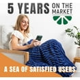 thumbnail image 4 of Green Orange 50" x 60" Fleece Throw Blanket in Stylish Gift Box, Navy Blue Color - Soft, Lightweight Plush Throw for Women, Men & Kids, 4 of 7