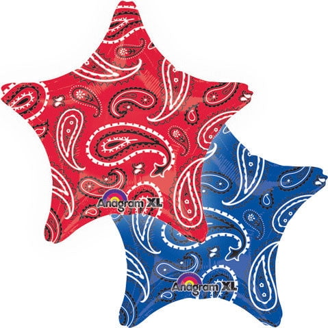 19" Blue & Red Bandana Star