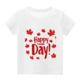 thumbnail image 3 of AJTQTH Canada Day Tees for Girls Boys Unisex Cute Maple Novelty Printed Tshirts Summer Casual Short-Sleeve Crewneck Tops Shirts Blouses Outfits Clothes for Holiday Gift White 3 Years, 3 of 3