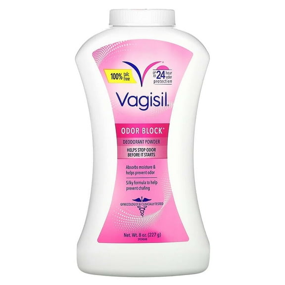 Vagisil, Odor Block Deodorant Powder, 8 oz (227 g) Pack of 2